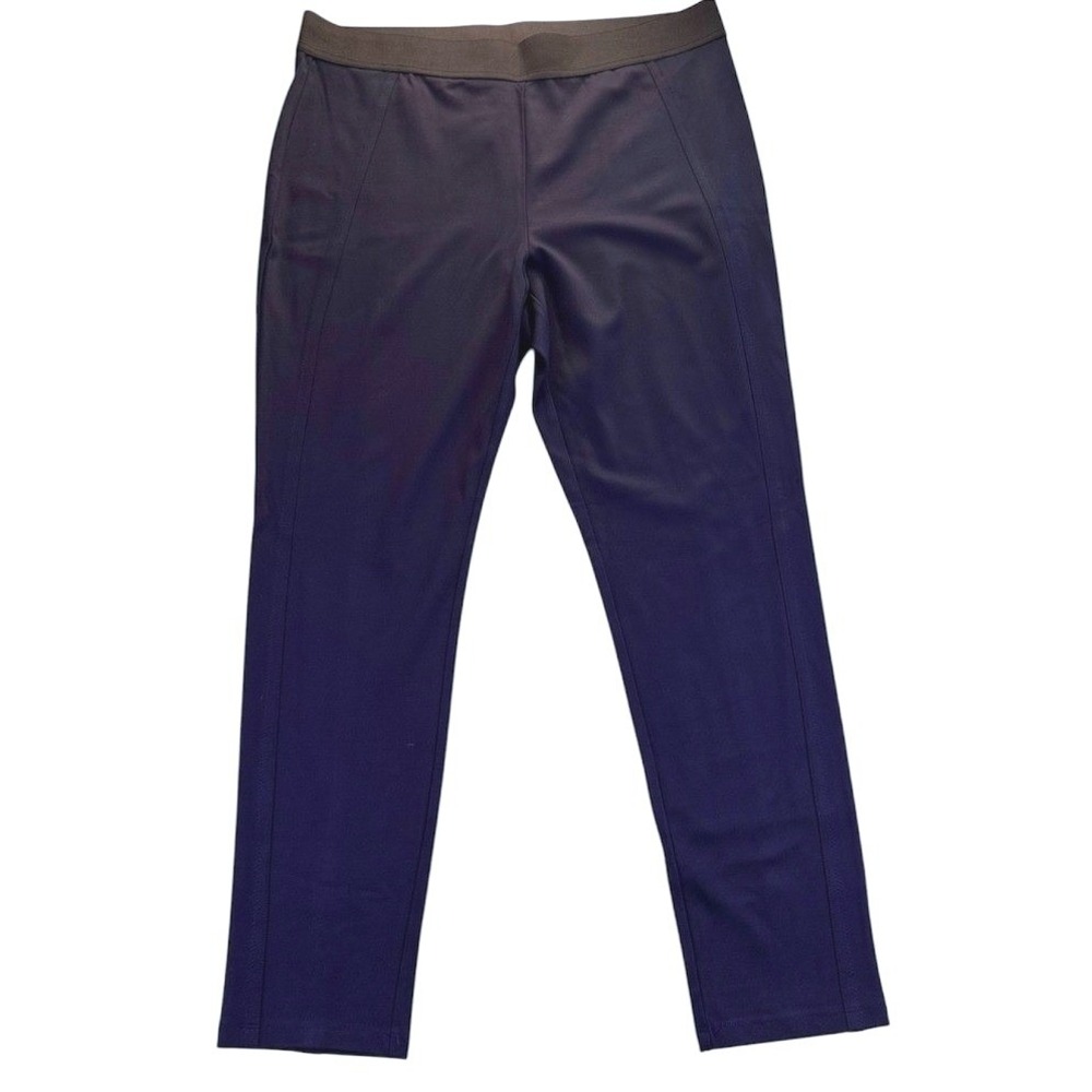 Talbots Women's Leggings Pants XL Navy Blue Pull On Elastic Waist Ponte  Career‎